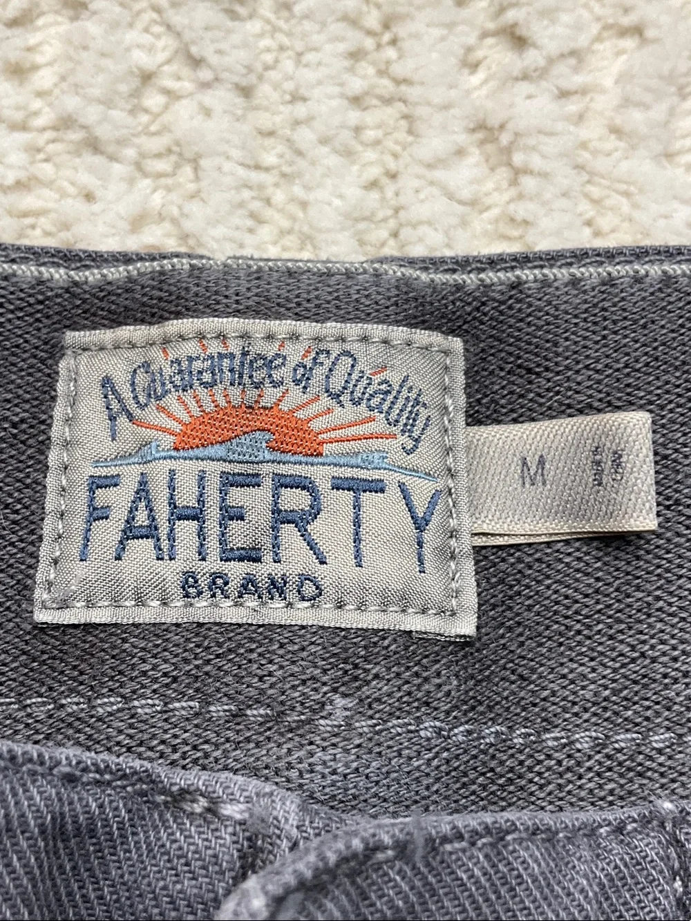 Faherty Dune Utility Short Graphite Tide Color Men’s Size Medium